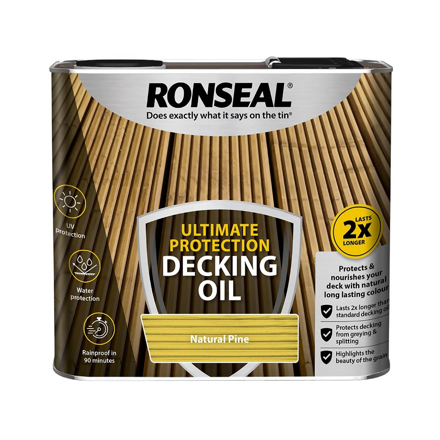 Ronseal Ultimate Protection Decking Oil Natural Pine - 2.5L Ronseal Ultimate Protection Decking Oil Natural Pine - 2.5L -Sandtex Shop 12804216 7644946165390208