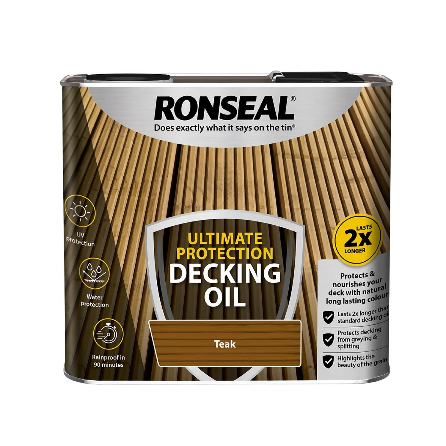 Ronseal Ultimate Protection Decking Oil Teak - 2.5L Ronseal Ultimate Protection Decking Oil Teak - 2.5L -Sandtex Shop 12804221 1774946165953692