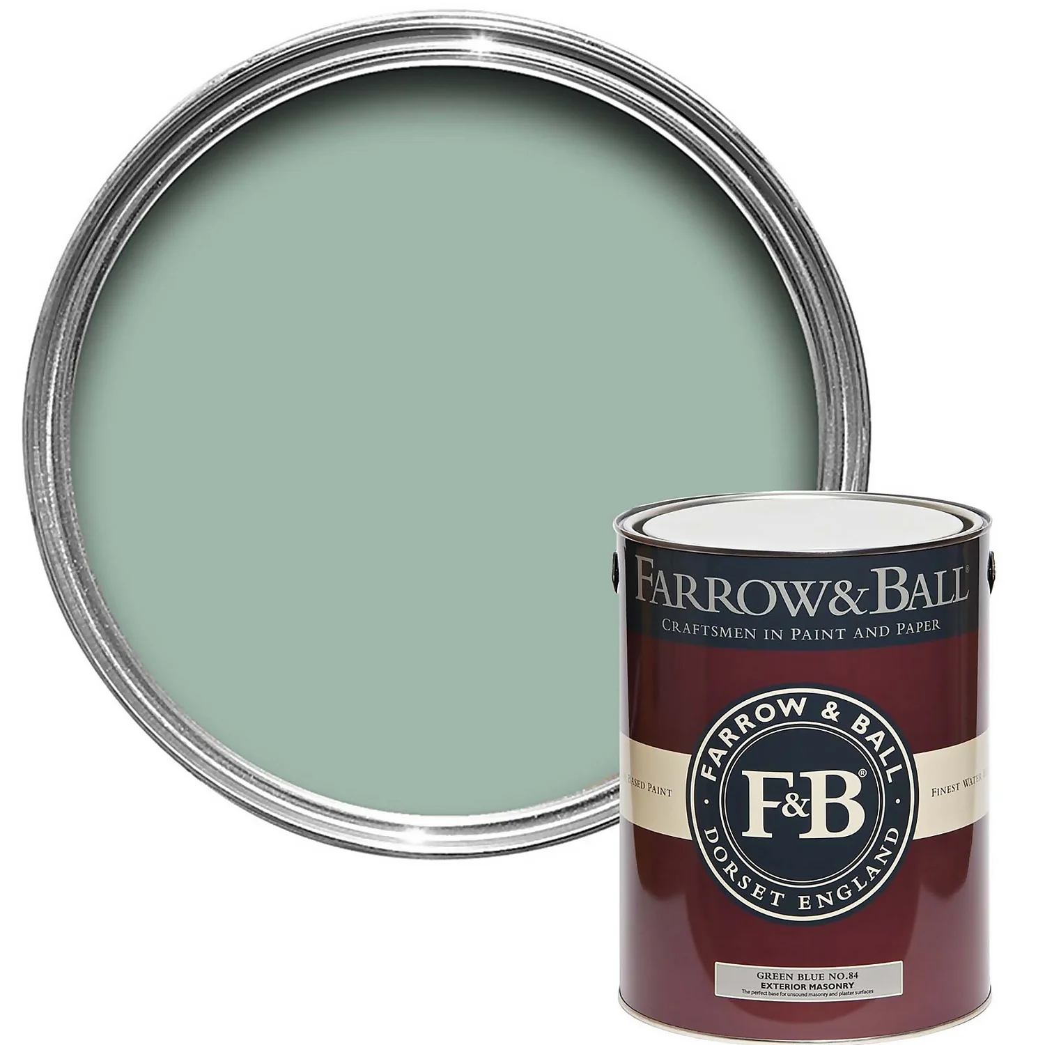 Farrow & Ball Exterior Masonry Paint Green Blue - 5L Farrow & Ball Exterior Masonry Paint Green Blue - 5L -Sandtex Shop 12804300 8844951869286728