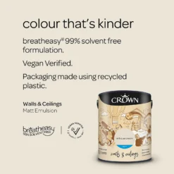 Crown Walls & Ceilings Matt Emulsion Paint Antique Cream - 5L -Sandtex Shop 12804368 1184969532287569