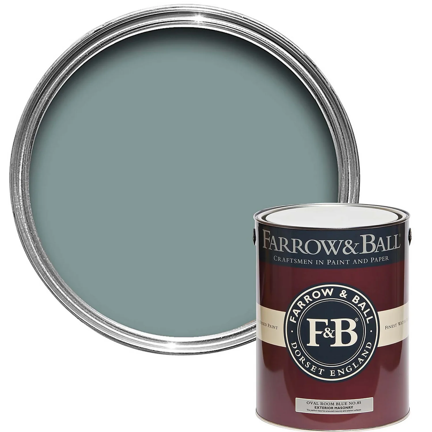 Farrow & Ball Exterior Masonry Paint Oval Room Blue - 5L Farrow & Ball Exterior Masonry Paint Oval Room Blue - 5L -Sandtex Shop 12804401 1834951869294519