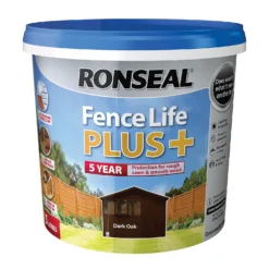 Ronseal Fence Life Plus Paint Dark Oak - 5L 5 Ronseal Fence Life Plus Paint Dark Oak - 5L -Sandtex Shop 12804532 1024942086796863