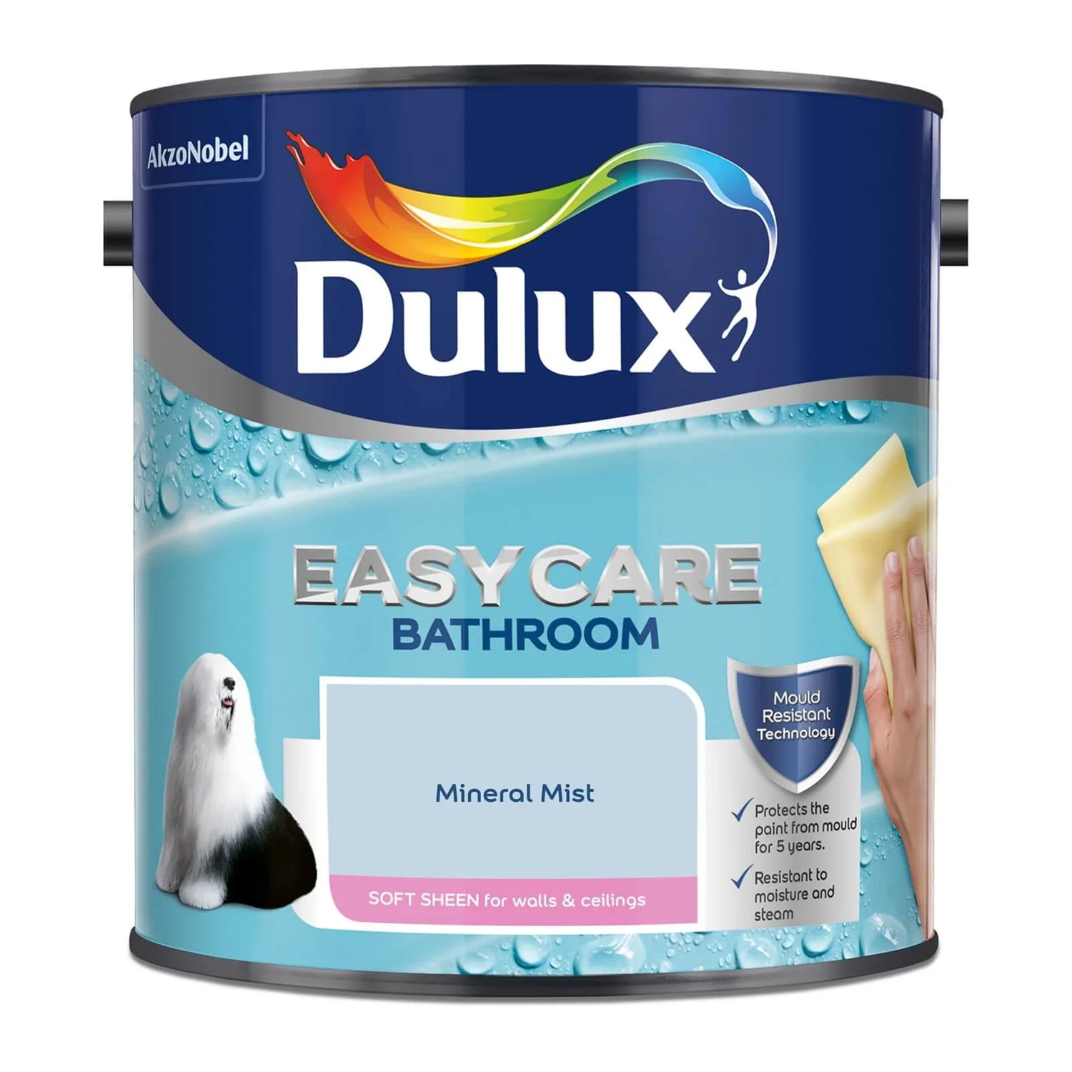 Dulux Easycare Bathroom Mineral Mist Blue - Soft Sheen Paint - 2.5L Dulux Easycare Bathroom Mineral Mist Blue - Soft Sheen Paint - 2.5L -Sandtex Shop 12804562 6714833204129057