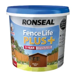 Ronseal Fence Life Plus Paint Medium Oak - 5L -Sandtex Shop 12804791 1684942088346357