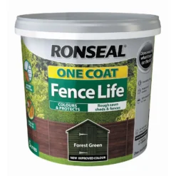 Ronseal One Coat Fence Life Paint Forest Green - 5L -Sandtex Shop 12804806 1674942086688356