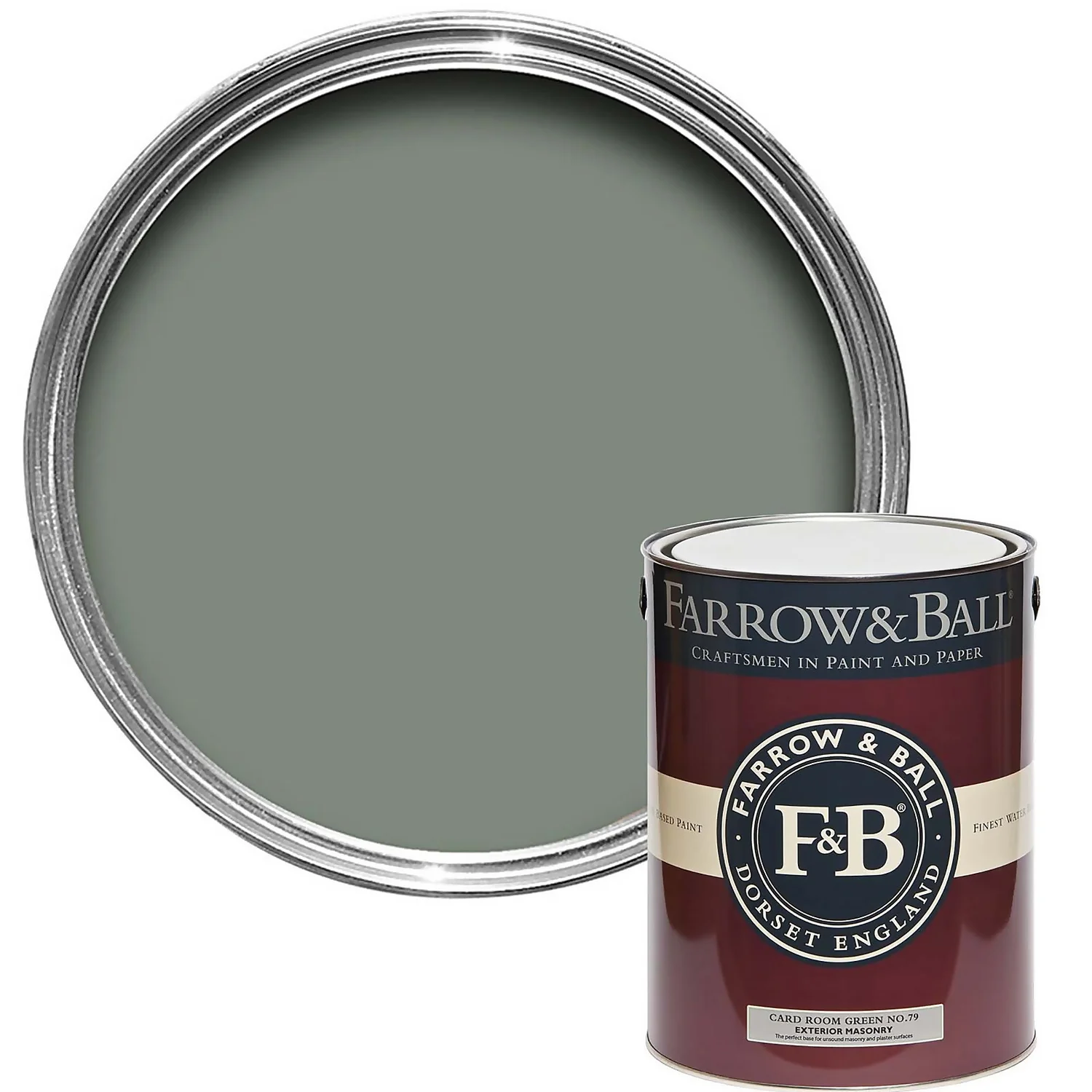 Farrow & Ball Exterior Masonry Paint Card Room Green - 5L Farrow & Ball Exterior Masonry Paint Card Room Green - 5L -Sandtex Shop 12804847 2144951868958183