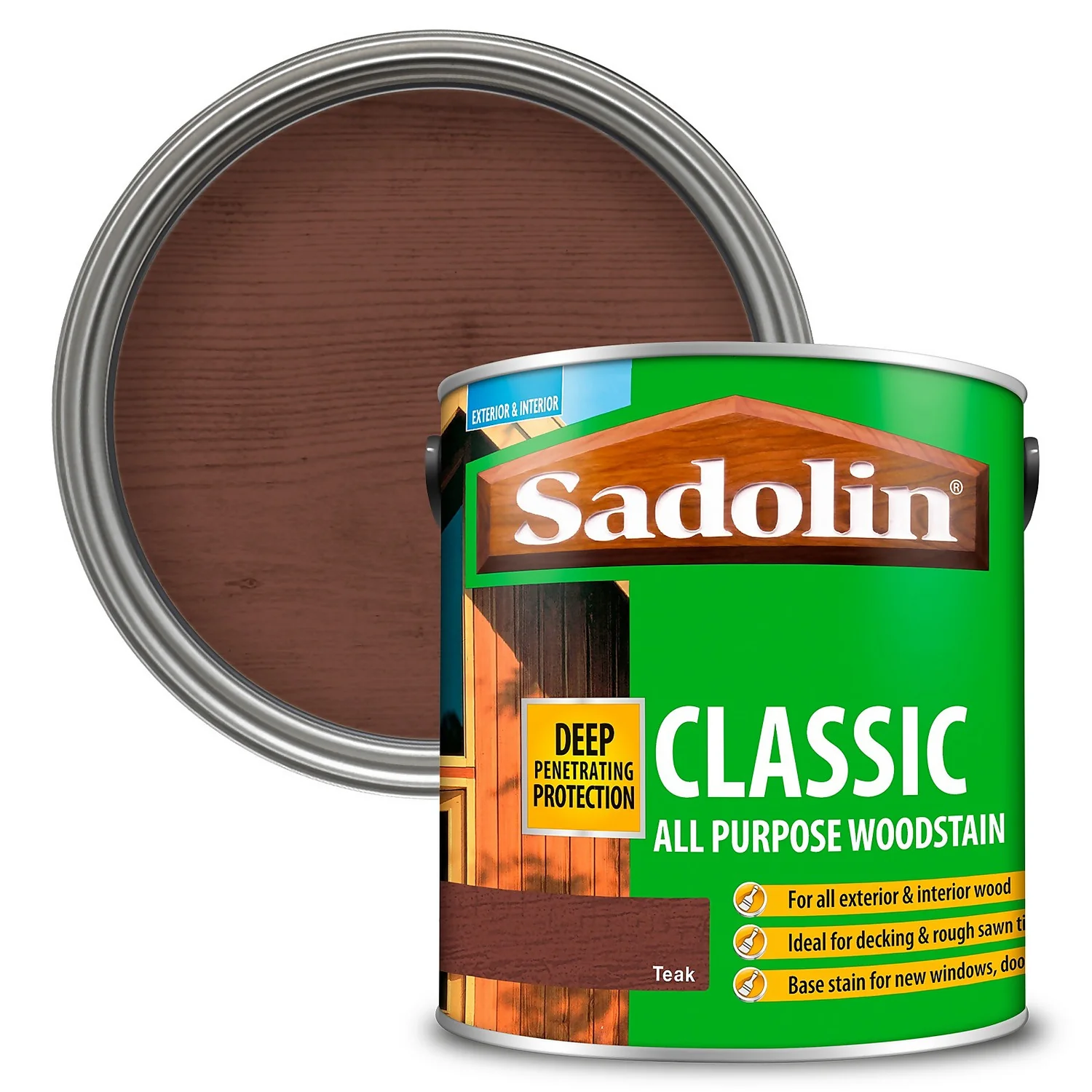 Sadolin Classic All Purpose Woodstain Teak - 2.5L Sadolin Classic All Purpose Woodstain Teak - 2.5L -Sandtex Shop 12806188 5294951407139869