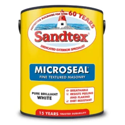 Sandtex® Textured Masonry Paint Pure Brilliant White - 5L -Sandtex Shop 12807345 1174871506146144