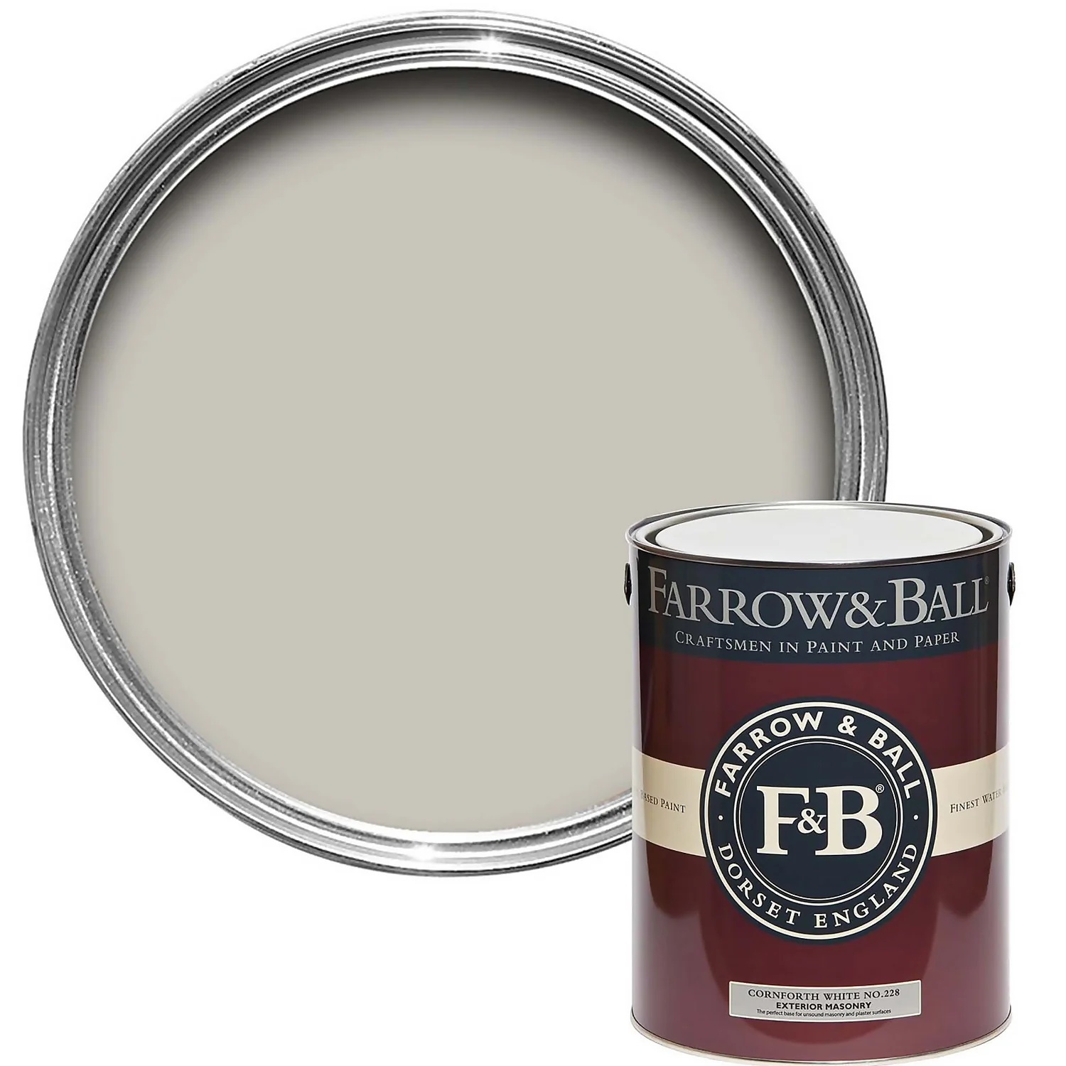 Farrow & Ball Exterior Masonry Paint Cornforth White - 5L Farrow & Ball Exterior Masonry Paint Cornforth White - 5L -Sandtex Shop 12807512 1564951871069322