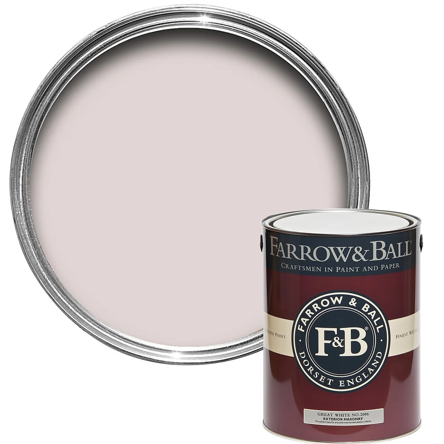 Farrow & Ball Exterior Masonry Paint Great White - 5L Farrow & Ball Exterior Masonry Paint Great White - 5L -Sandtex Shop 12807717 1974951341438021