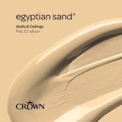 Crown Walls & Ceilings Matt Emulsion Paint Egyptian Sand - 5L 6 Crown Walls & Ceilings Matt Emulsion Paint Egyptian Sand - 5L -Sandtex Shop 12807742 1354969531723017