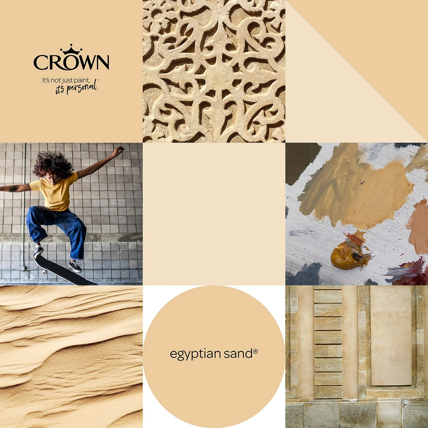 Crown Walls & Ceilings Matt Emulsion Paint Egyptian Sand - 5L Crown Walls & Ceilings Matt Emulsion Paint Egyptian Sand - 5L -Sandtex Shop 12807742 5084969531675785