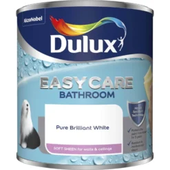 Dulux Easycare Bathroom Pure Brilliant White - Soft Sheen Paint - 1L -Sandtex Shop 12808305 1984832978053896