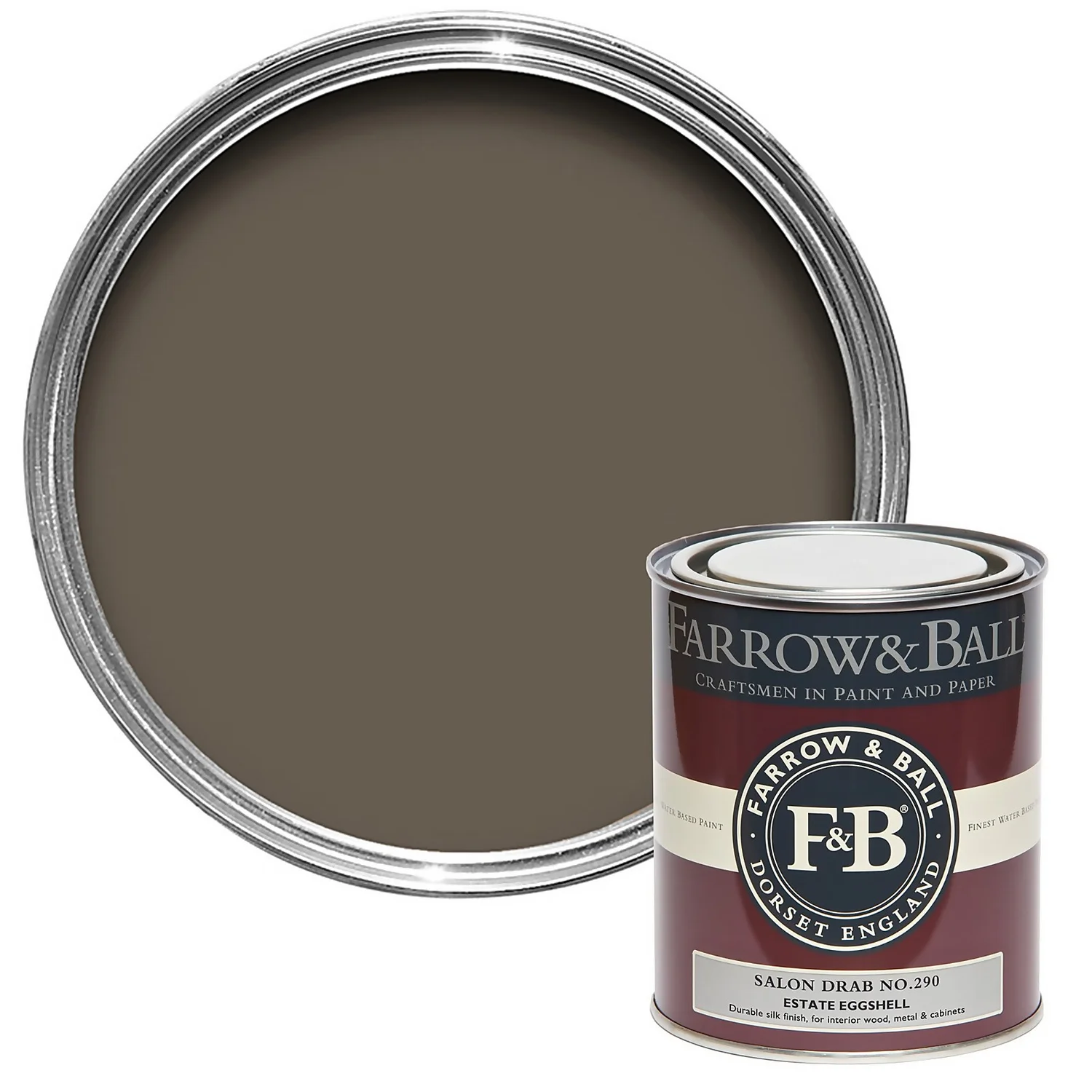 Farrow & Ball Estate Eggshell Paint Salon Drab - 750ml Farrow & Ball Estate Eggshell Paint Salon Drab - 750ml -Sandtex Shop 12808457 2114951343153382
