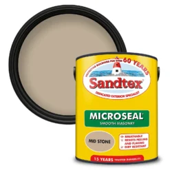 Sandtex® Ultra Smooth Masonry Paint Mid Stone - 5L