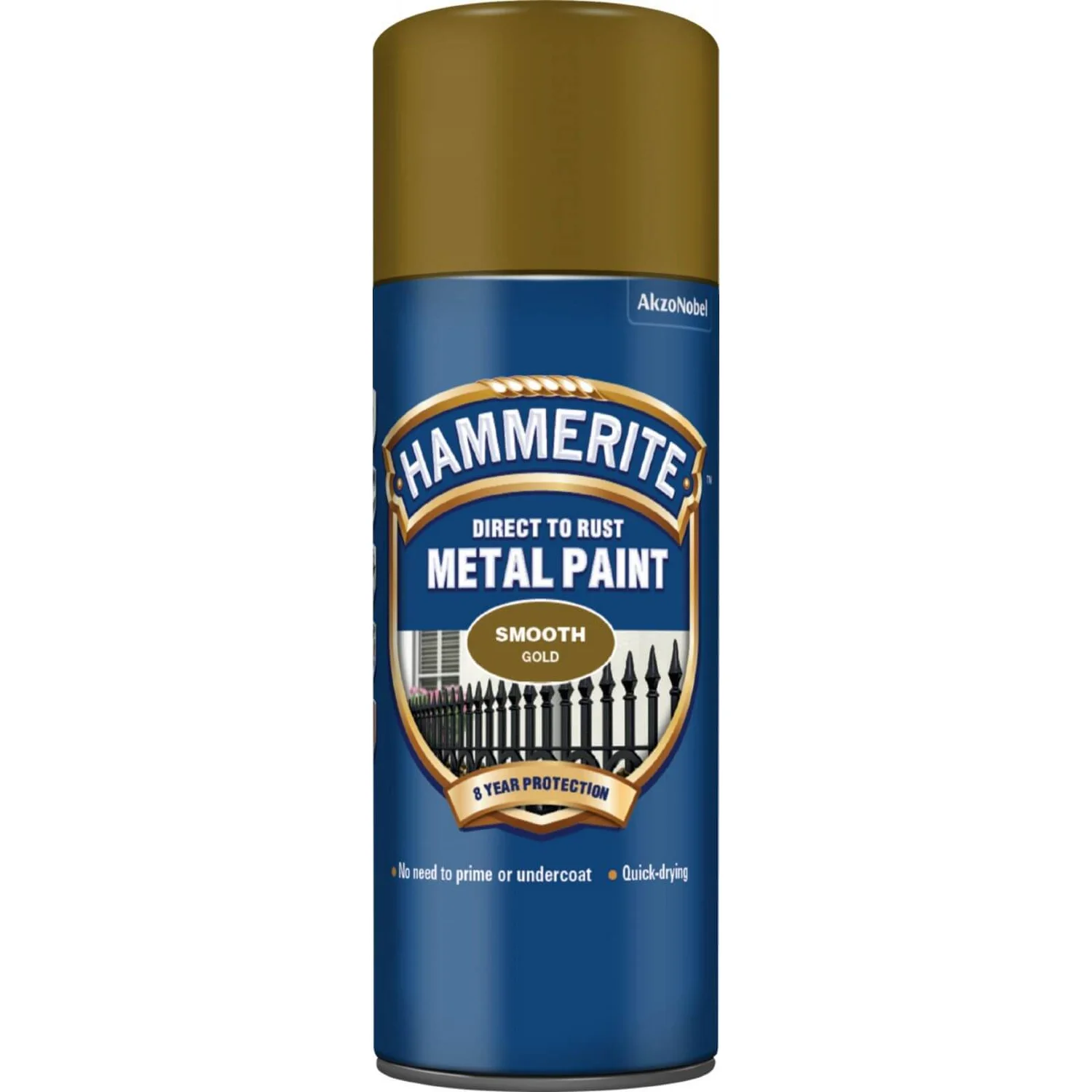 Hammerite Direct To Rust Metal Spray Paint - Smooth Gold - 400ml Hammerite Direct To Rust Metal Spray Paint - Smooth Gold - 400ml -Sandtex Shop 12808859 6114831603688307