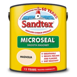 Sandtex® Ultra Smooth Masonry Paint Magnolia - 2.5L -Sandtex Shop 12809045 1494871046824139