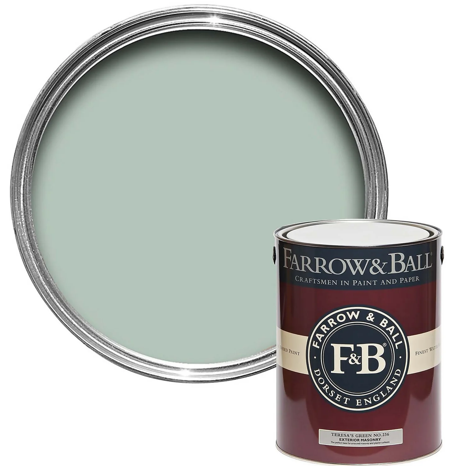 Farrow & Ball Exterior Masonry Paint Teresa's Green - 5L Farrow & Ball Exterior Masonry Paint Teresa's Green - 5L -Sandtex Shop 12809076 3014951872221376