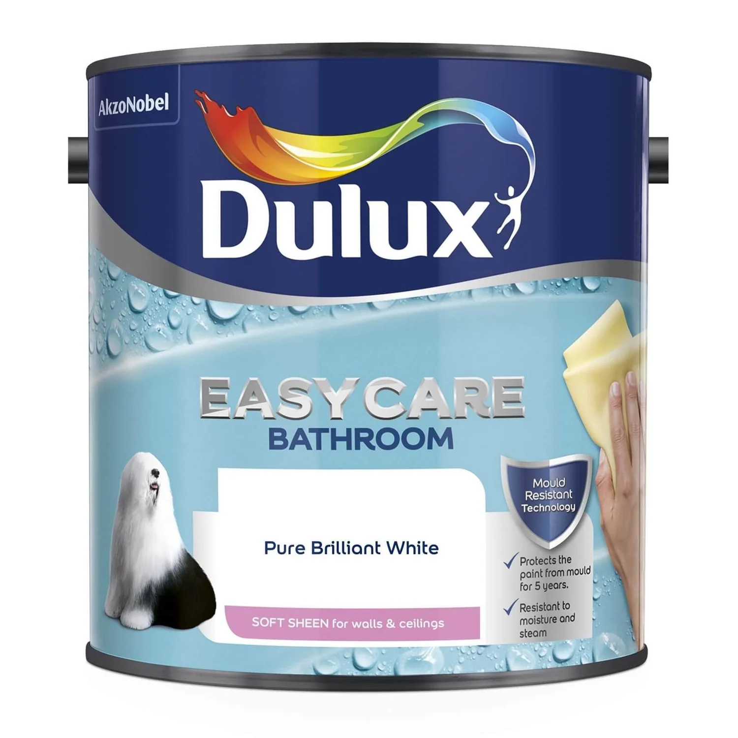 Dulux Easycare Bathroom Pure Brilliant White - Soft Sheen Paint - 2.5L Dulux Easycare Bathroom Pure Brilliant White - Soft Sheen Paint - 2.5L -Sandtex Shop 12809258 2244832984926650