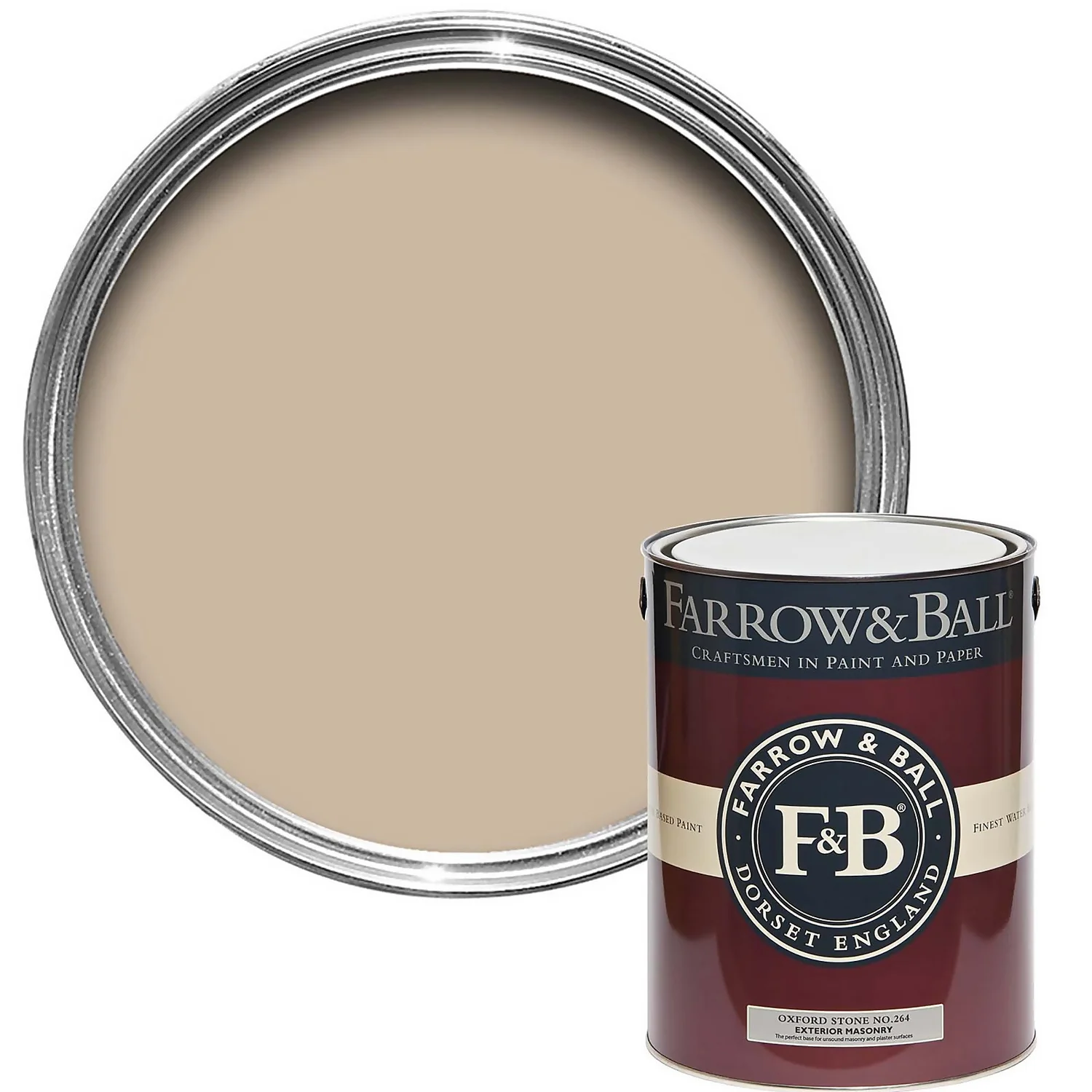 Farrow & Ball Exterior Masonry Paint Oxford Stone - 5L Farrow & Ball Exterior Masonry Paint Oxford Stone - 5L -Sandtex Shop 12809408 3364951872452250