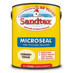 Sandtex® Textured Masonry Paint Cornish Cream - 5L -Sandtex Shop 12809504 1494871503746435
