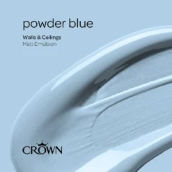 Crown Walls & Ceilings Matt Emulsion Powder Blues - Tester 40ml -Sandtex Shop 12809510 8084978273671057