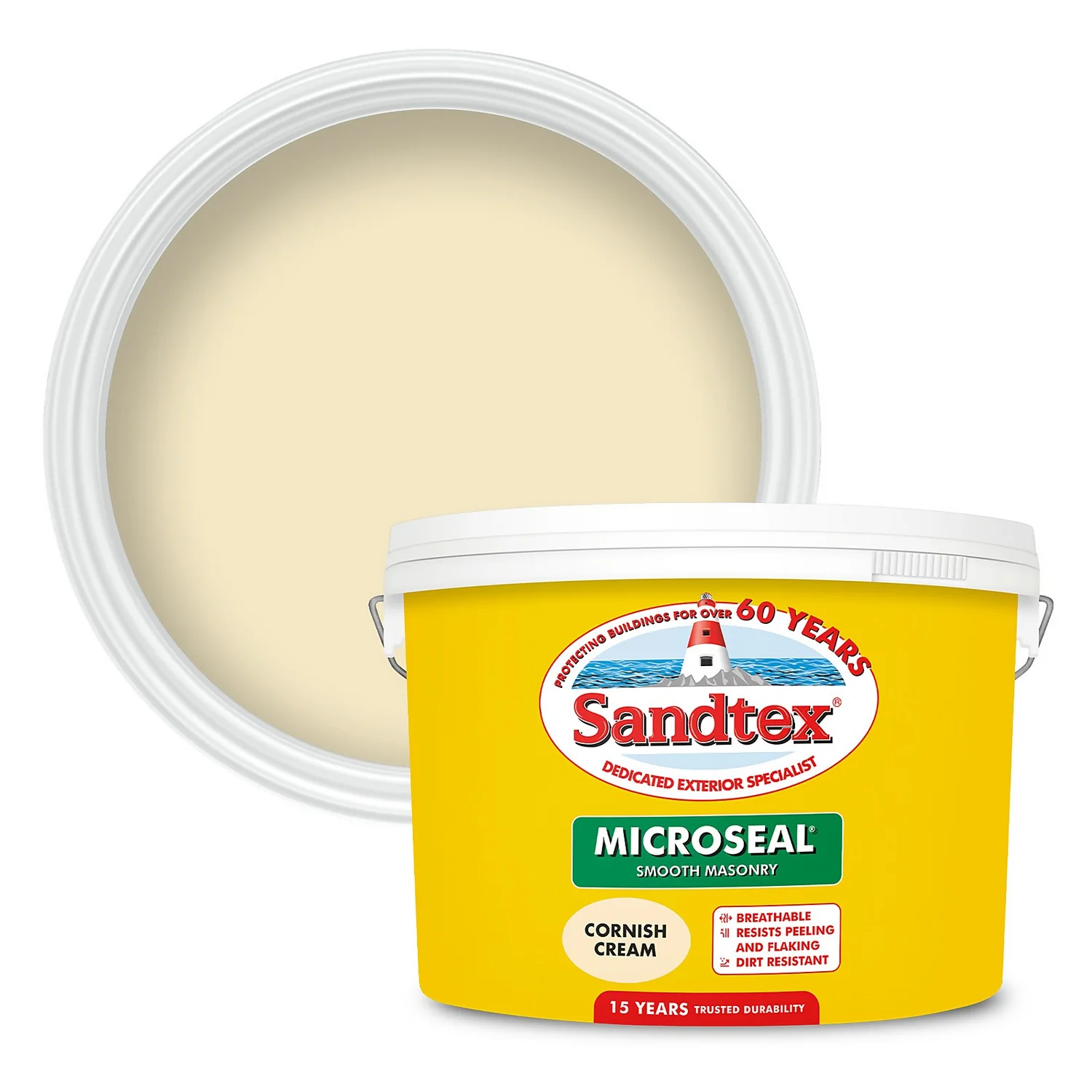 Sandtex® Ultra Smooth Masonry Paint Cornish Cream - 10L Sandtex® Ultra Smooth Masonry Paint Cornish Cream - 10L -Sandtex Shop 12809759 9834871497571733