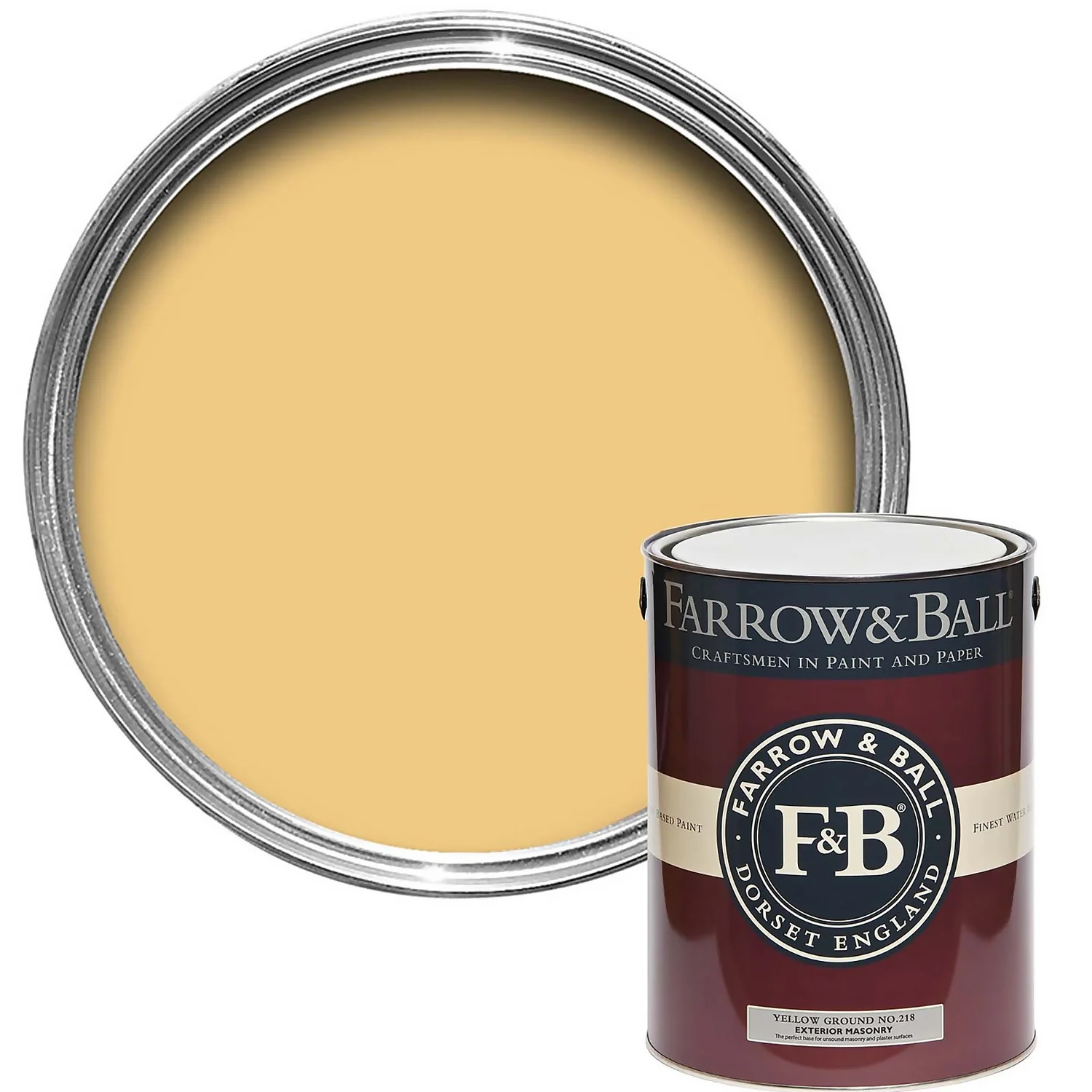 Farrow & Ball Exterior Masonry Paint Yellow Ground - 5L Farrow & Ball Exterior Masonry Paint Yellow Ground - 5L -Sandtex Shop 12810025 1614951870846362