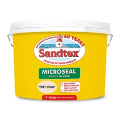 Sandtex® Ultra Smooth Masonry Paint Ivory Stone - 10L -Sandtex Shop 12810262 1984958586382494