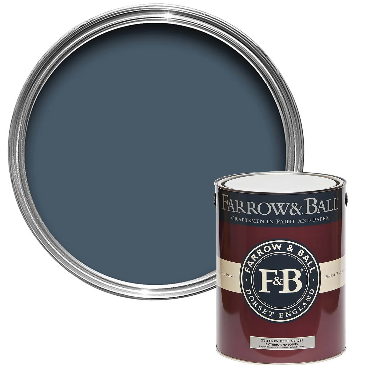 Farrow & Ball Exterior Masonry Paint Stiffkey Blue - 5L Farrow & Ball Exterior Masonry Paint Stiffkey Blue - 5L -Sandtex Shop 12810620 5964951871523711