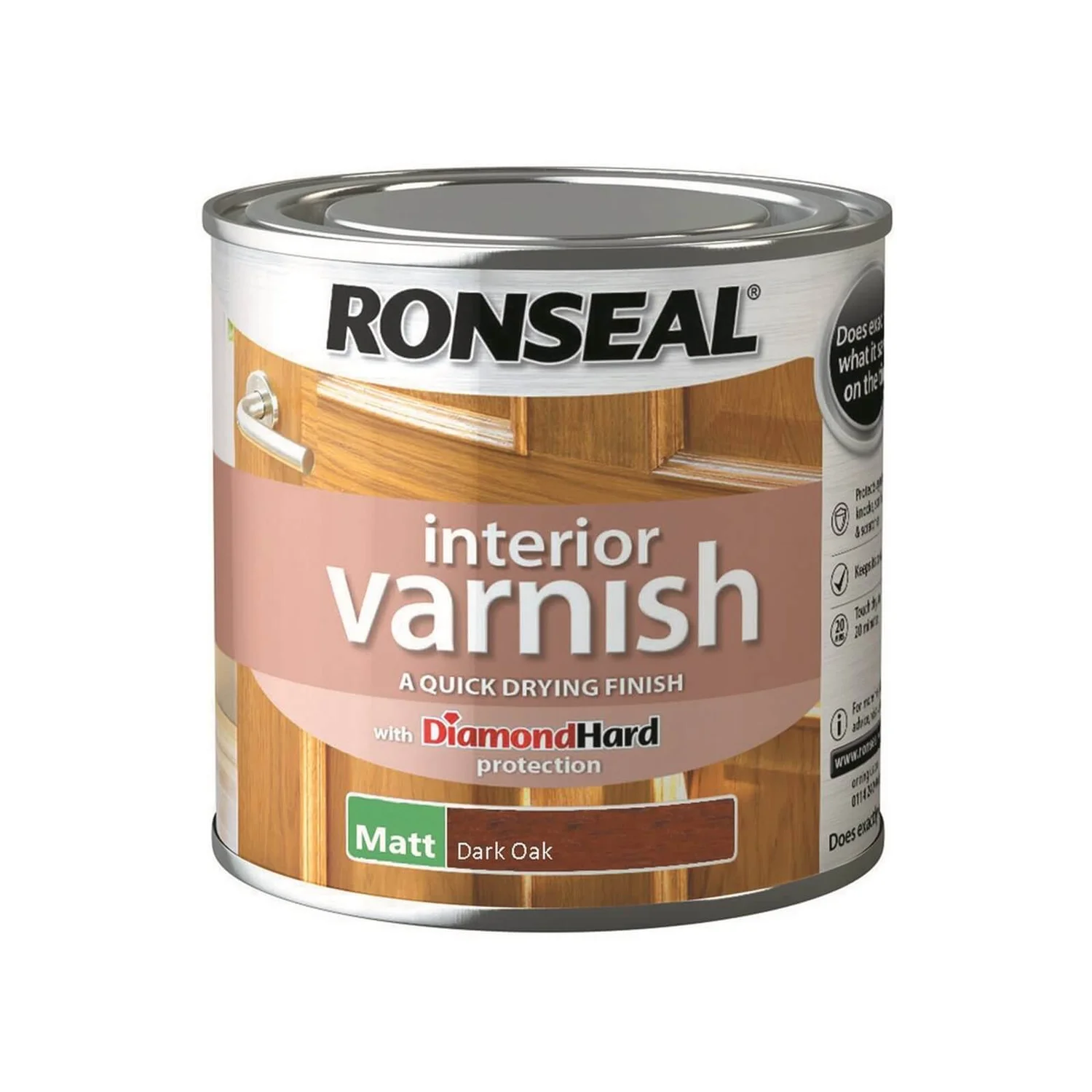 Ronseal Interior Varnish Matt Dark Oak - 250ml Ronseal Interior Varnish Matt Dark Oak - 250ml -Sandtex Shop 12811480 1104831947729264