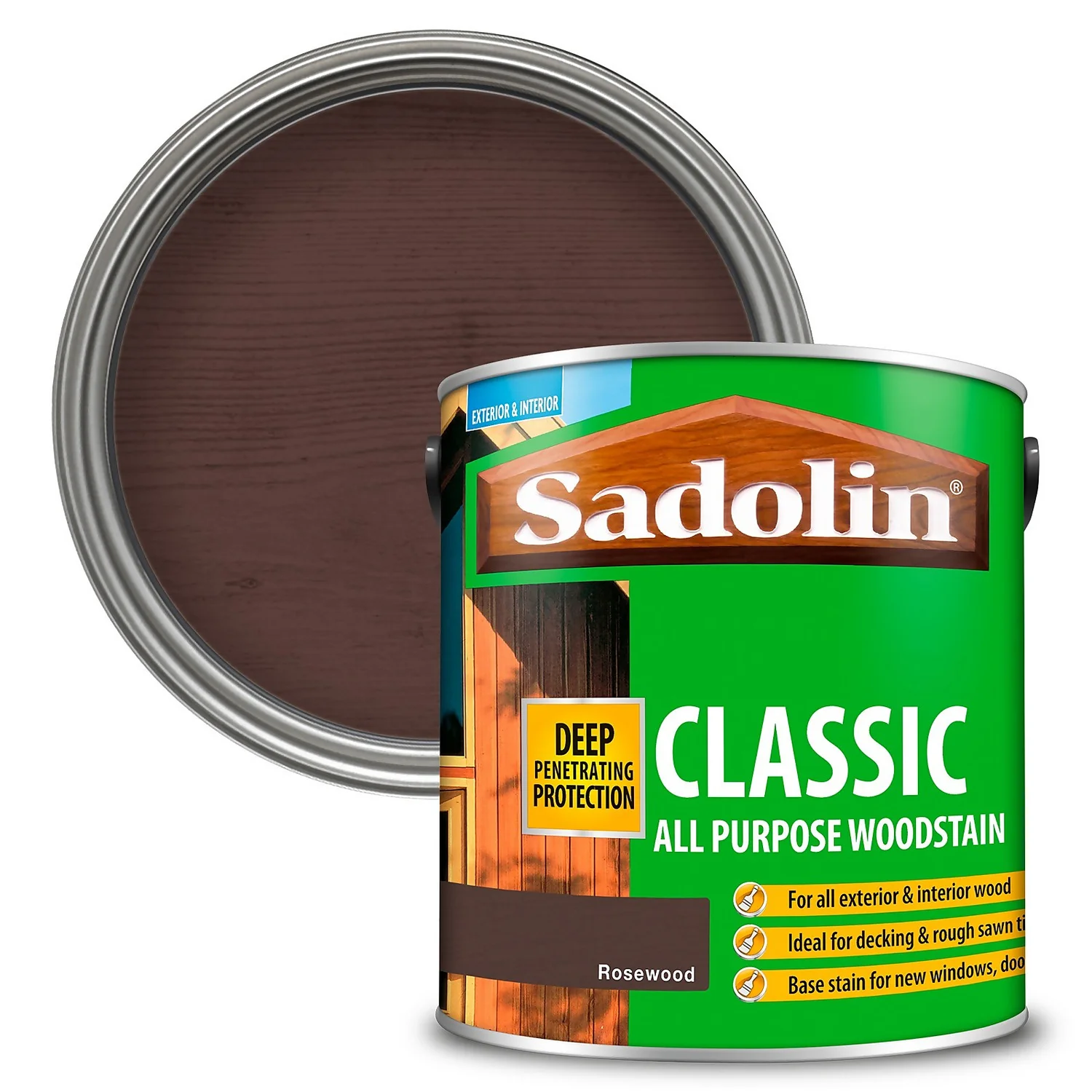 Sadolin Classic All Purpose Woodstain Rosewood - 2.5L Sadolin Classic All Purpose Woodstain Rosewood - 2.5L -Sandtex Shop 12811709 7634951404065598