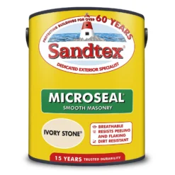 Sandtex® Ultra Smooth Masonry Paint Ivory Stone - 5L -Sandtex Shop 12811768 7804871319411753
