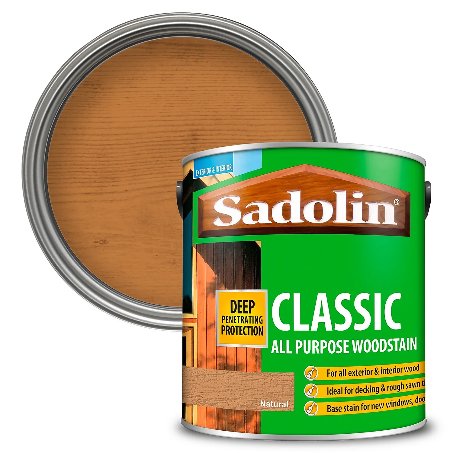 Sadolin Classic All Purpose Woodstain Natural - 2.5L Sadolin Classic All Purpose Woodstain Natural - 2.5L -Sandtex Shop 12813205 2024951404092457