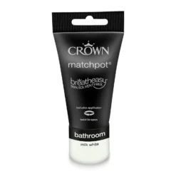Crown Breatheasy Bathroom - Milk White - Mid Sheen Paint - 40ml -Sandtex Shop 12813924 1844857364645347