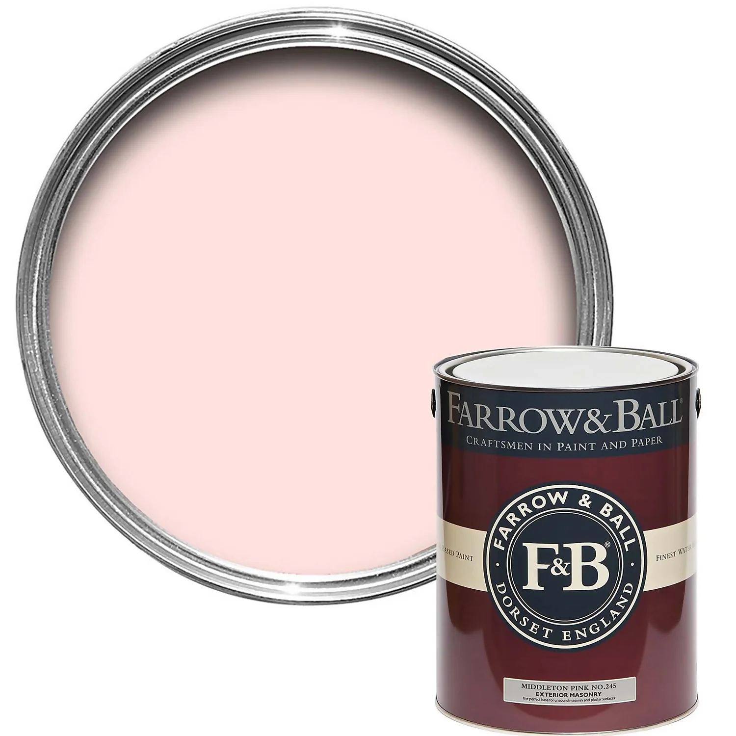 Farrow & Ball Exterior Masonry Paint Middleton Pink - 5L Farrow & Ball Exterior Masonry Paint Middleton Pink - 5L -Sandtex Shop 12813927 1414951874714493