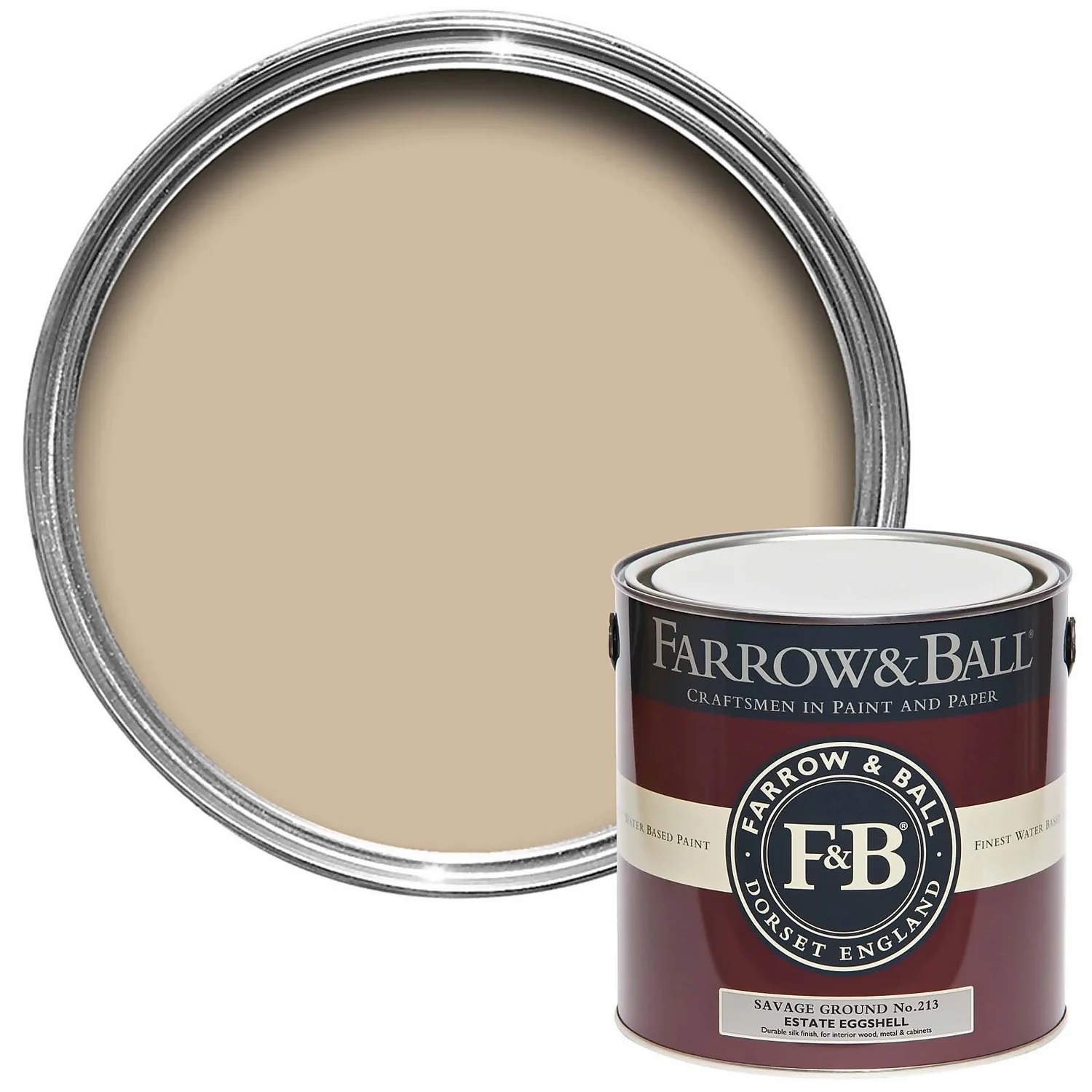 Farrow & Ball Estate Eggshell Paint Savage Ground - 2.5L Farrow & Ball Estate Eggshell Paint Savage Ground - 2.5L -Sandtex Shop 12817421 5314952647383300