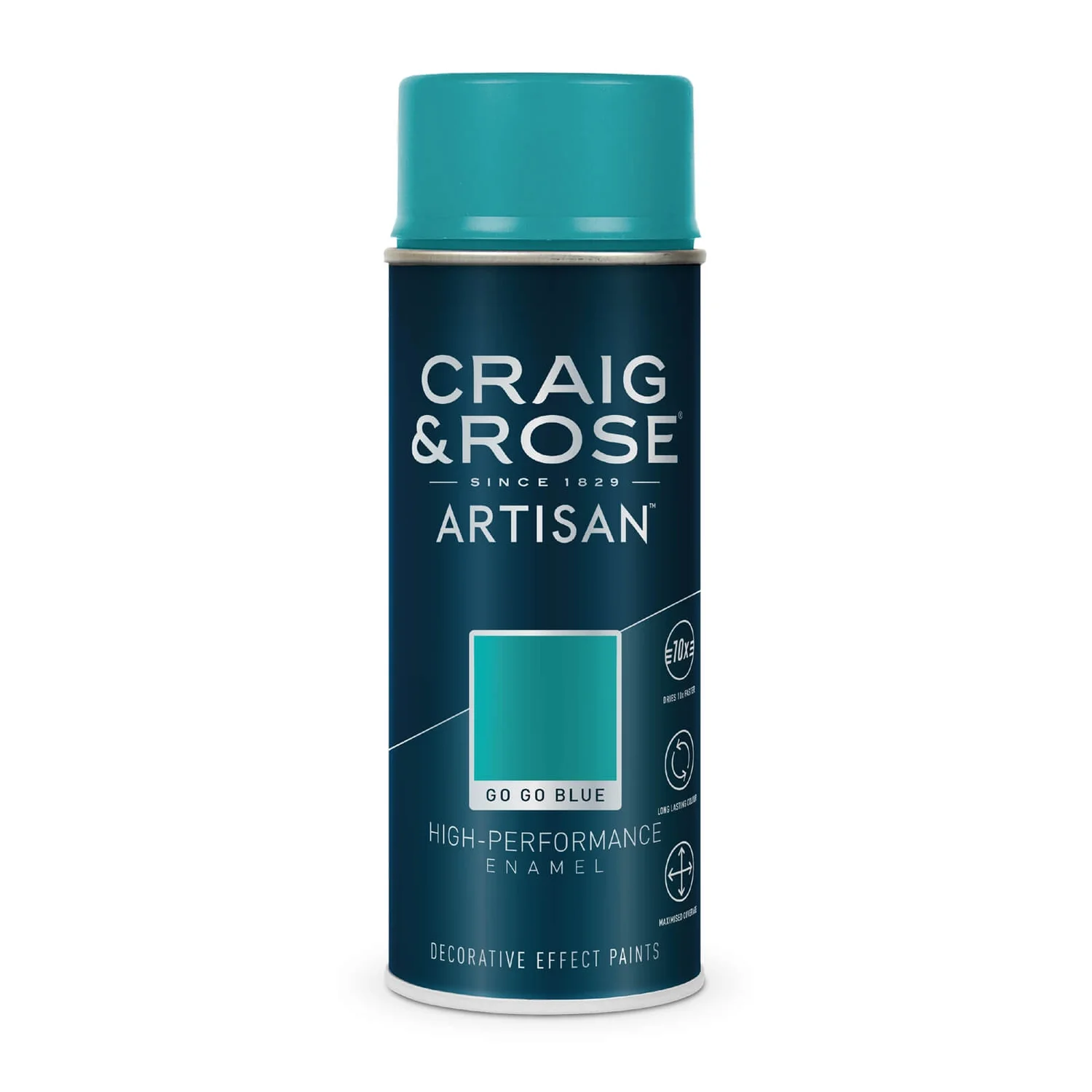 Craig & Rose Artisan Enamel Gloss Spray Paint - Gogo Blue - 400ml Craig & Rose Artisan Enamel Gloss Spray Paint - Gogo Blue - 400ml -Sandtex Shop 12817666 1274833197900625