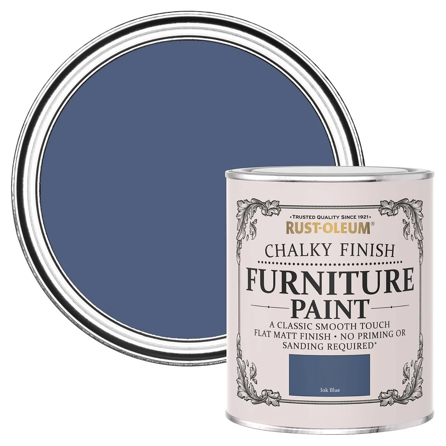 Rust-Oleum Chalky Furniture Paint - Ink Blue - 750ml Rust-Oleum Chalky Furniture Paint - Ink Blue - 750ml -Sandtex Shop 12819500 1064940724867132