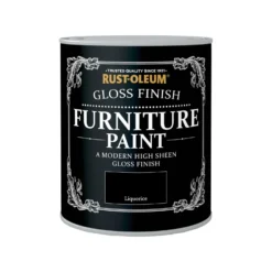 Rust-Oleum Gloss Furniture Paint - Liquorice - 750ml