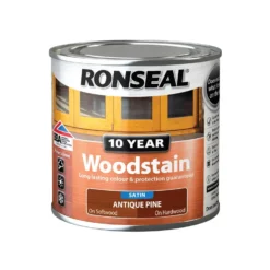 Ronseal 10 Year Woodstain Antique Pine Satin - 250ml -Sandtex Shop 12820723 8624831917233379