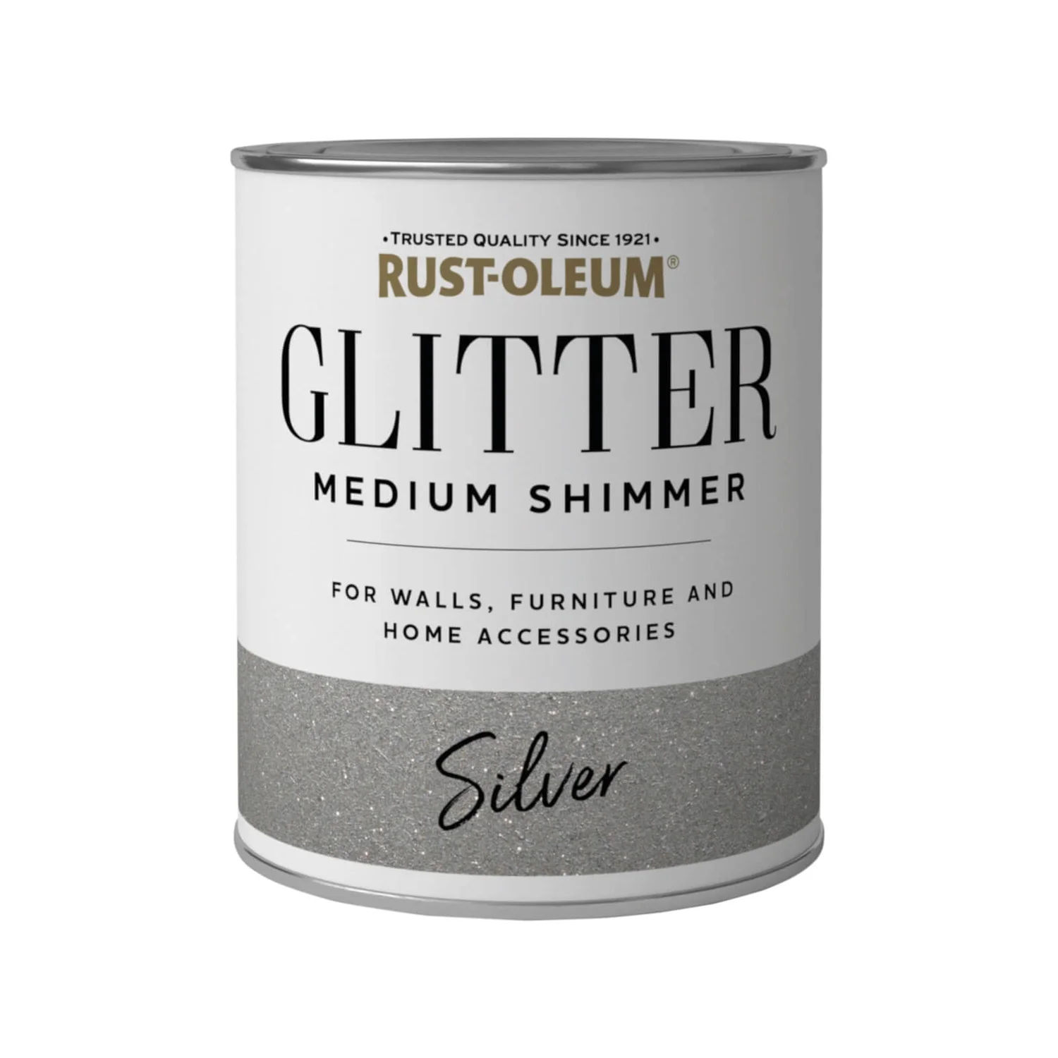Rust-Oleum Medium Shimmer Silver Glitter - 750ml Rust-Oleum Medium Shimmer Silver Glitter - 750ml -Sandtex Shop 12822330 1354831949537718