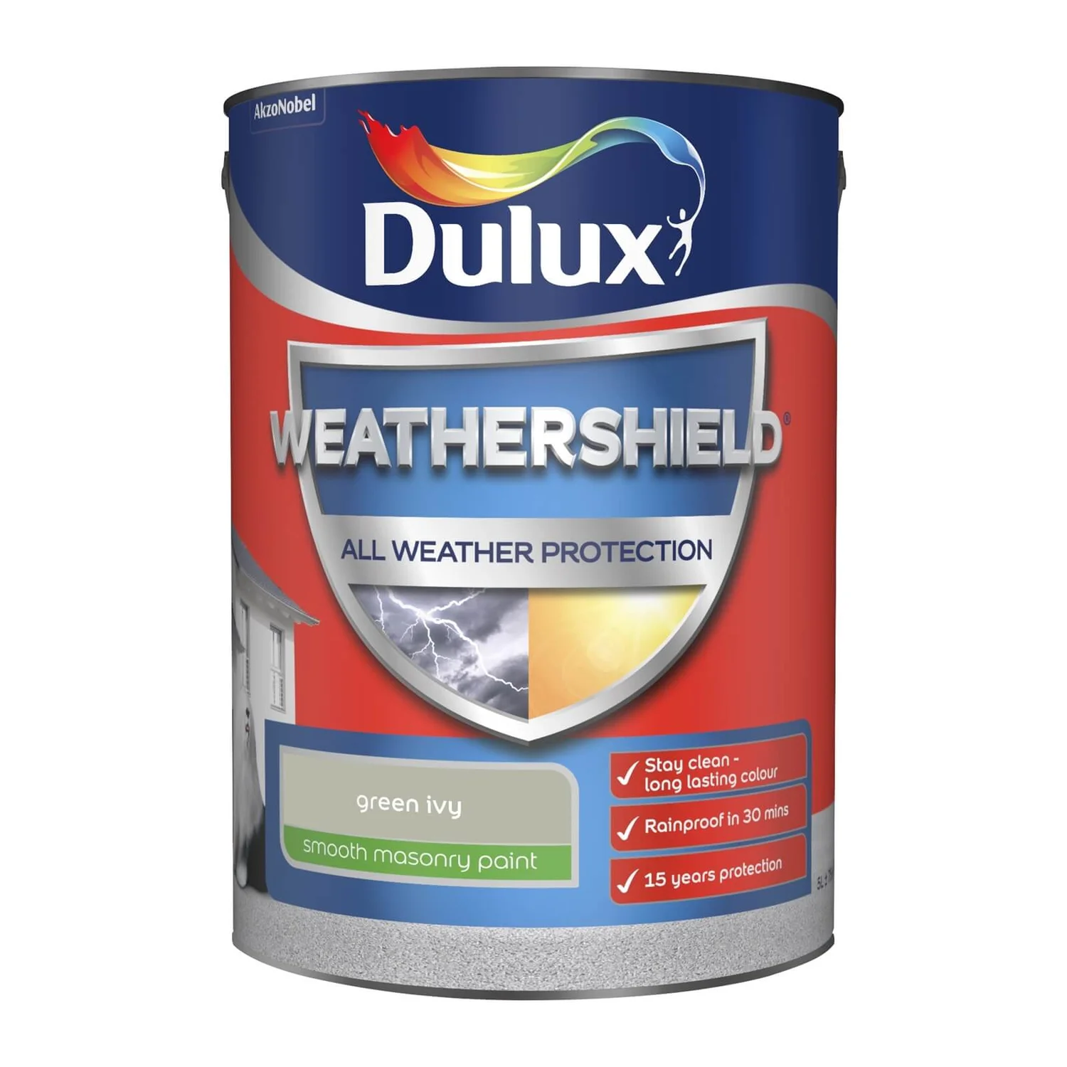 Dulux Weathershield All Weather Smooth Masonry Paint Green Ivy - 5L Dulux Weathershield All Weather Smooth Masonry Paint Green Ivy - 5L -Sandtex Shop 12822686 1334831917709605