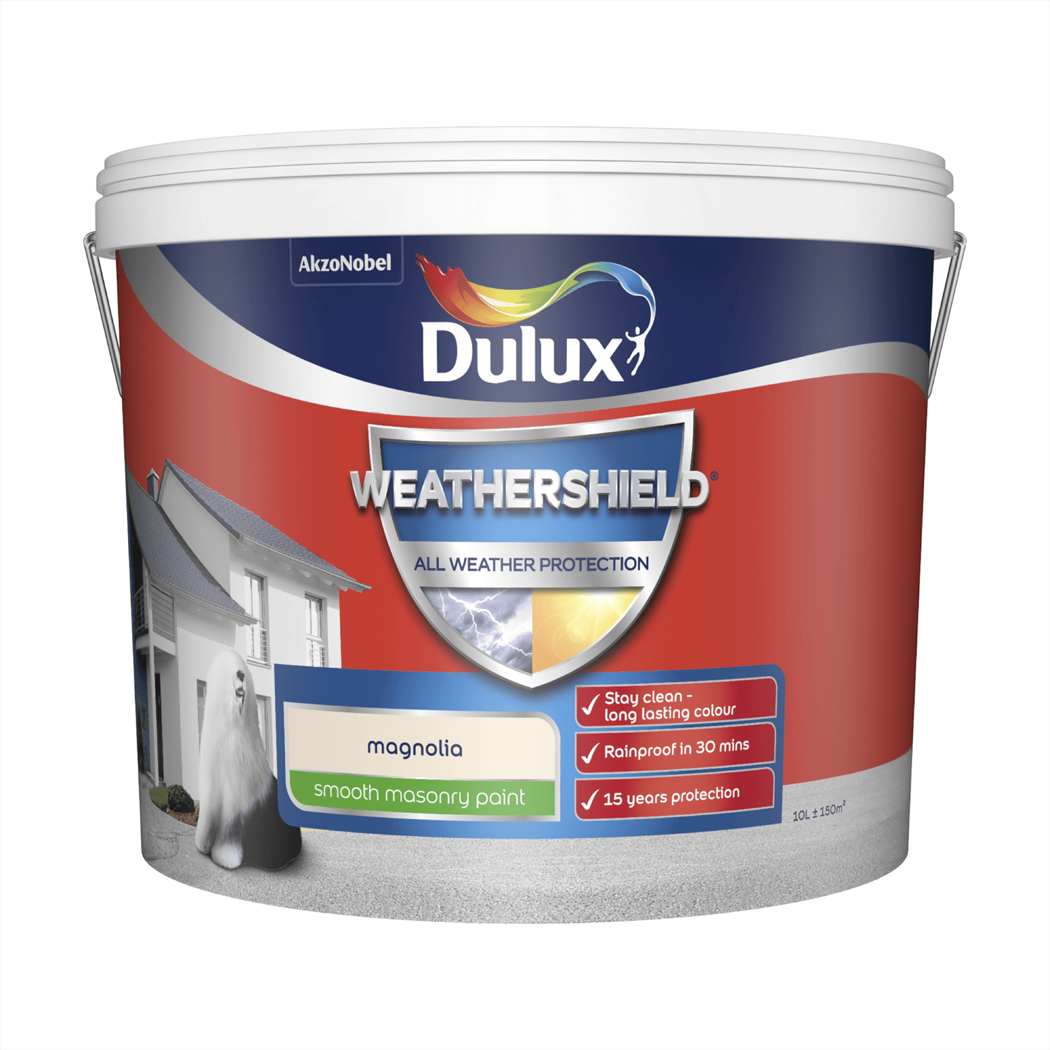 Dulux Weathershield All Weather Smooth Masonry Paint Magnolia - 10L Dulux Weathershield All Weather Smooth Masonry Paint Magnolia - 10L -Sandtex Shop 12822691 2974831918087083