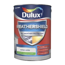 Dulux Weathershield Smooth Masonry Paint Ashen White - 5L