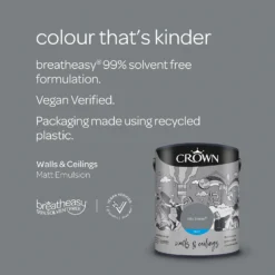 Crown Walls & Ceilings Matt Emulsion Paint City Break - 5L -Sandtex Shop 12823259 1734969532979495