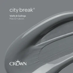 Crown Walls & Ceilings Matt Emulsion Paint City Break - 5L -Sandtex Shop 12823259 9934969533148956