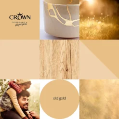 Crown Walls & Ceilings Matt Emulsion Paint Old Gold - 2.5L -Sandtex Shop 12829896 1724969528775466