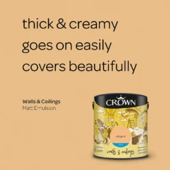 Crown Walls & Ceilings Matt Emulsion Paint Old Gold - 2.5L -Sandtex Shop 12829896 2004969528634460