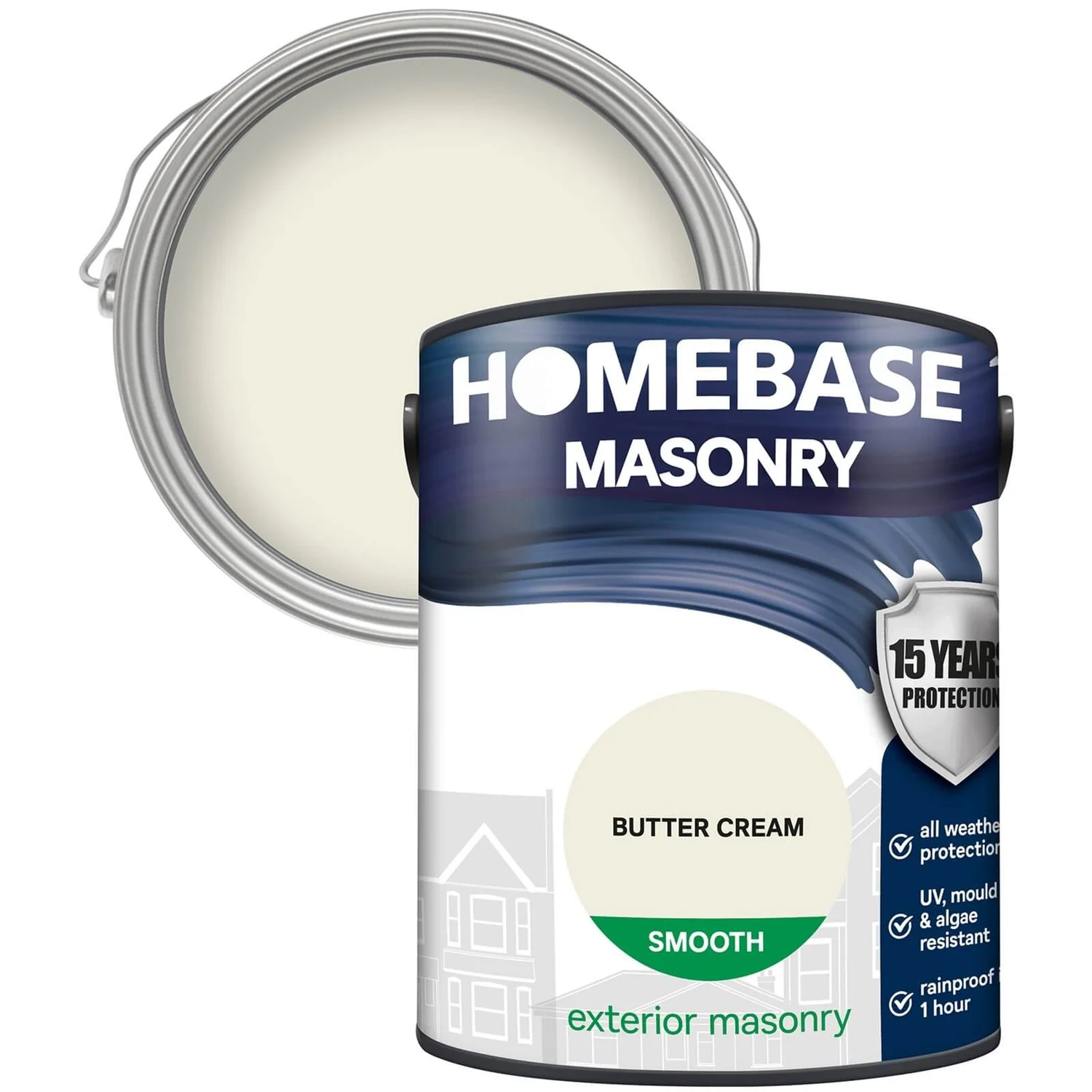 Homebase Smooth Masonry Paint - Butter Cream 5L Homebase Smooth Masonry Paint - Butter Cream 5L -Sandtex Shop 12833414 2624831917954525
